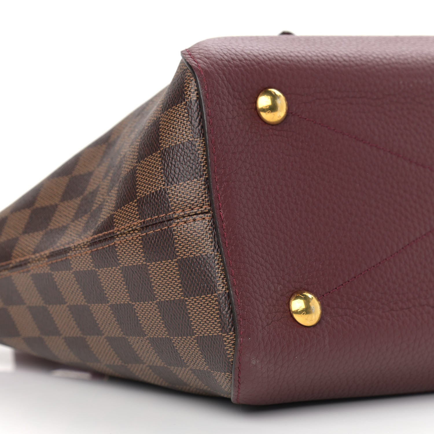 Louis Vuitton Damier Ebene Cuir Taurillon Hyde Park Fuchsia 8 of 16