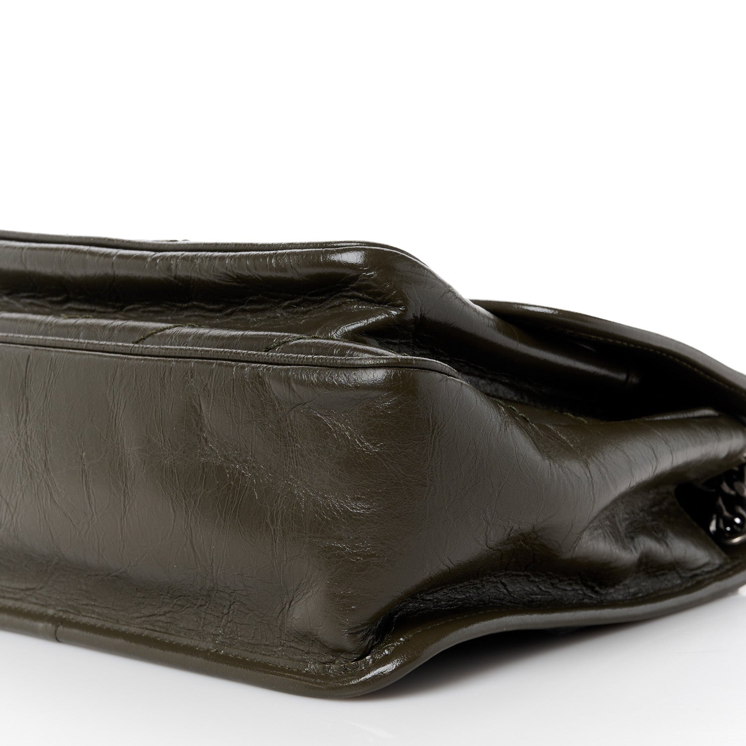 Saint Laurent Crinkled Calfskin Matelasse Monogram Medium Niki Chain Satchel Light Musk 10 of 10