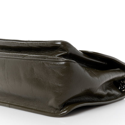Saint Laurent Crinkled Calfskin Matelasse Monogram Medium Niki Chain Satchel Light Musk 10 of 10