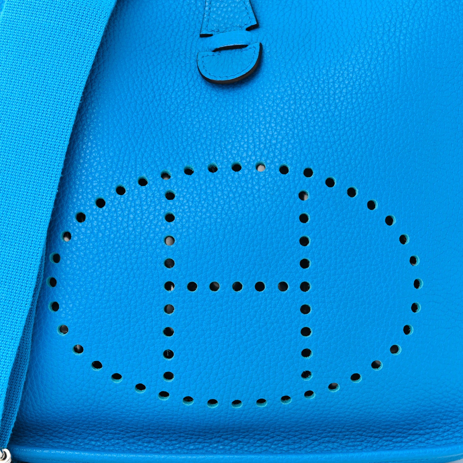 Hermes Taurillon Clemence Evelyne III PM Bleu Zanzibar 8 of 10