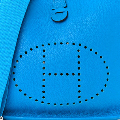 Hermes Taurillon Clemence Evelyne III PM Bleu Zanzibar 8 of 10