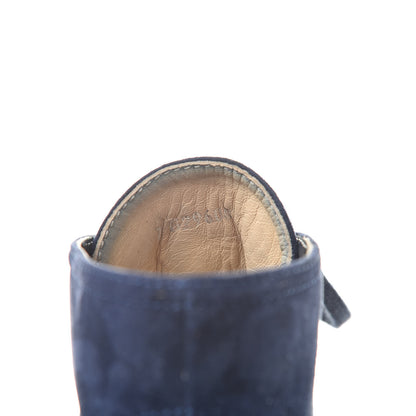 Chanel Suede Lace Up Espadrilles 37 Dark Navy Blue 10 of 12