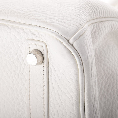 Hermes Taurillon Clemence Birkin 30 White 43 of 44