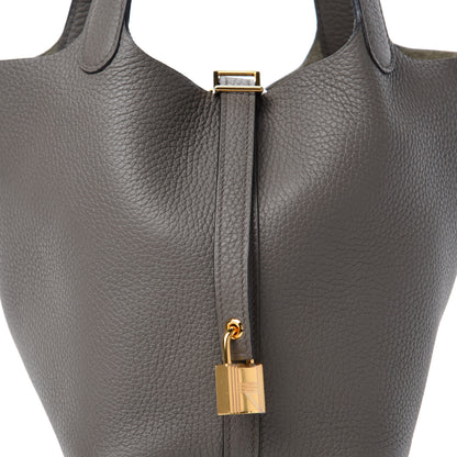 Hermes Taurillon Clemence Picotin Lock 18 PM Etain 10 of 11