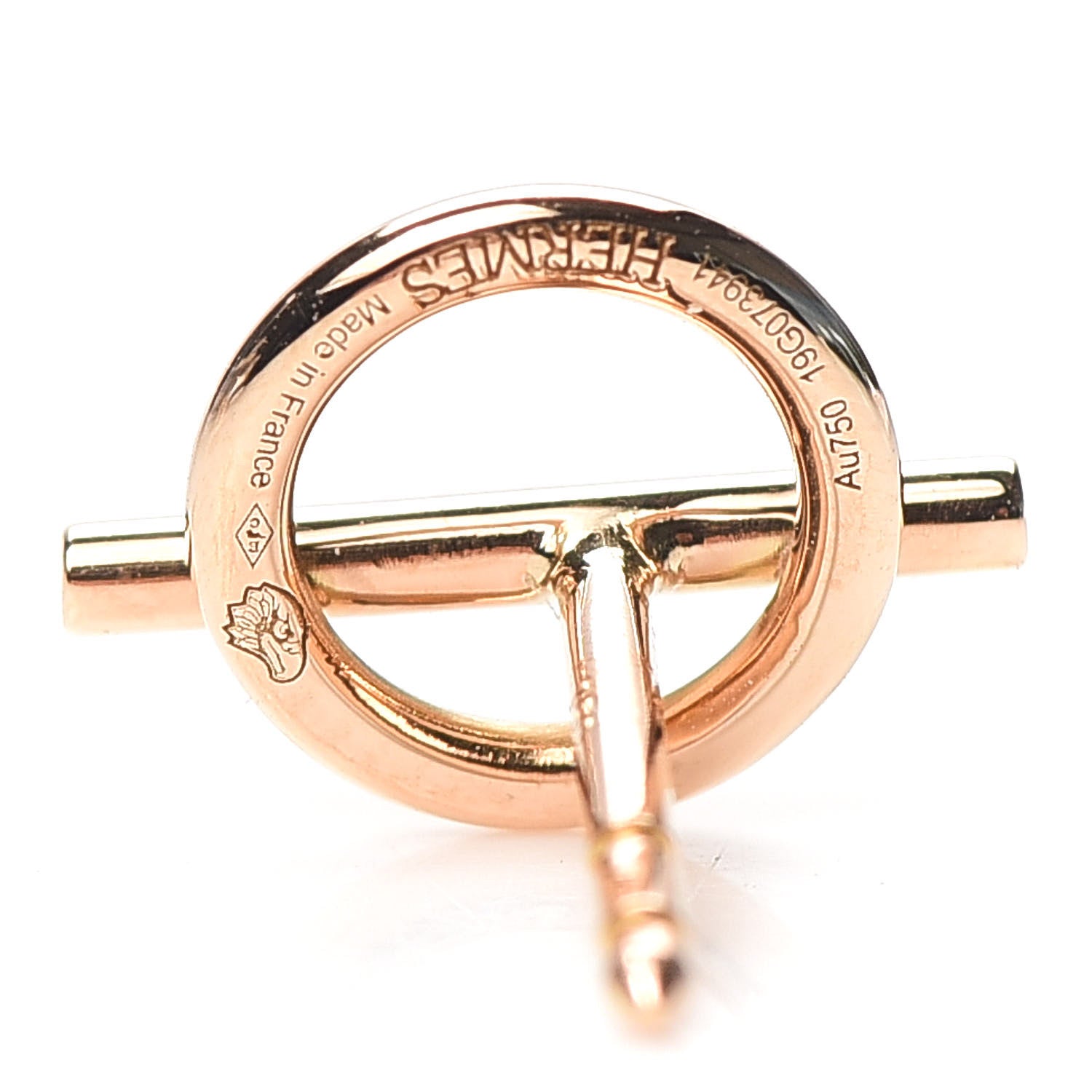 Hermes 18K Rose Gold PM Echappee Earrings 4 of 5