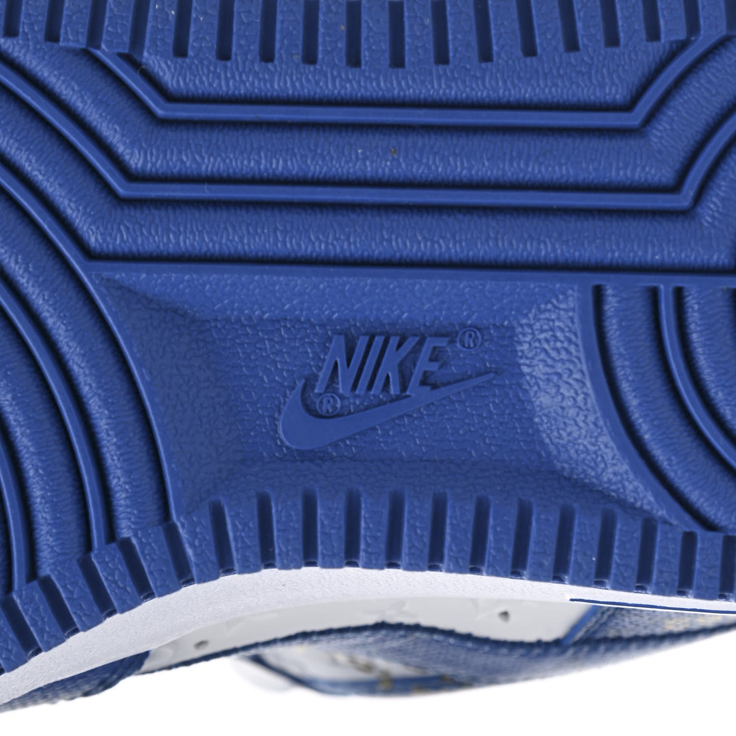 X NIKE AIR FORCE 1 Calfskin Monogram Mens Sneakers 7 Blue