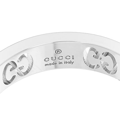 Gucci 18K White Gold Diamond Icon Stardust Band Ring 56 7.5 4 of 7