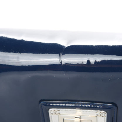 Chanel Patent Calfskin Mademoiselle Lock Bijoux Chain Flap Blue 16 of 16