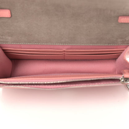 Fendi Vitello Elite Crystal Eye Monster Tube Wallet on Chain Grigio Polvere Ribes Multicolor 4 of 11