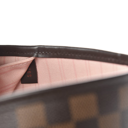 Louis Vuitton Damier Ebene Neo Neverfull MM Rose Ballerine 10 of 11
