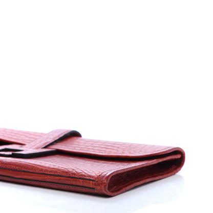 Hermes Matte Niloticus Crocodile Jige Elan 29 Rouge H 8 of 8