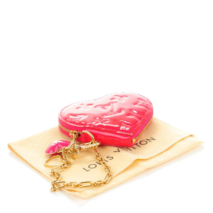 Louis Vuitton Vernis Heart Coin Purse Rose Pop 4 of 8