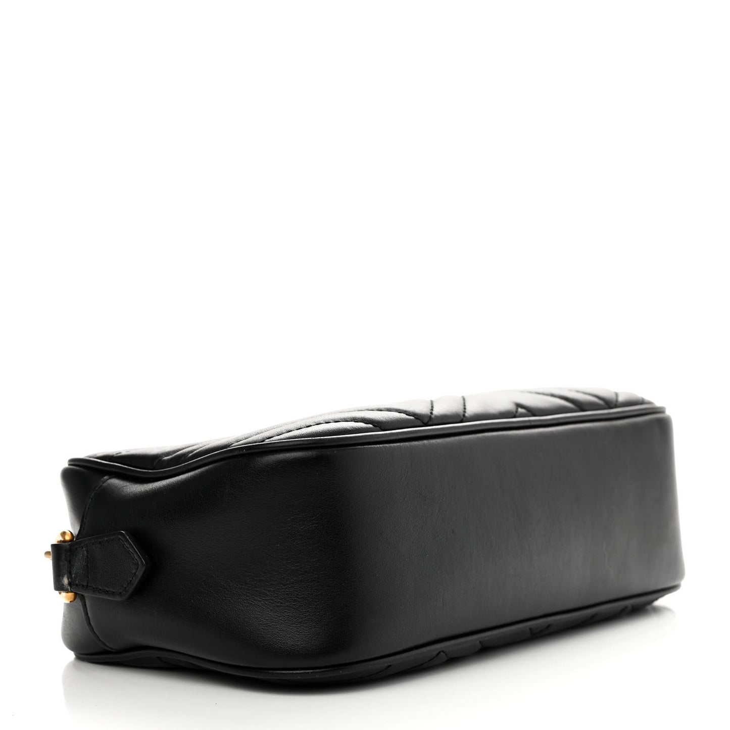 Calfskin Matelasse Small GG Marmont Chain Shoulder Bag Black