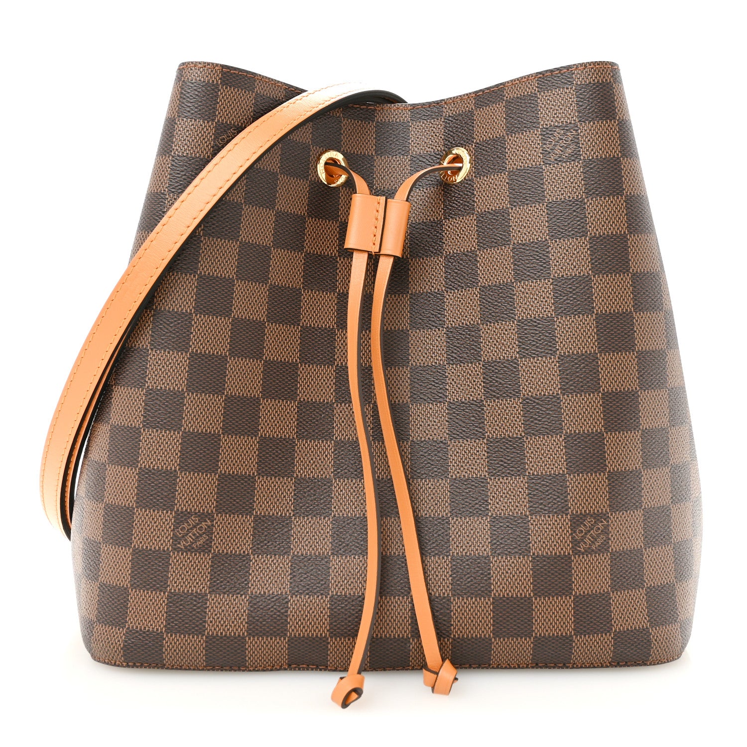 Louis Vuitton Damier Ebene Neonoe MM Safran 1 of 11