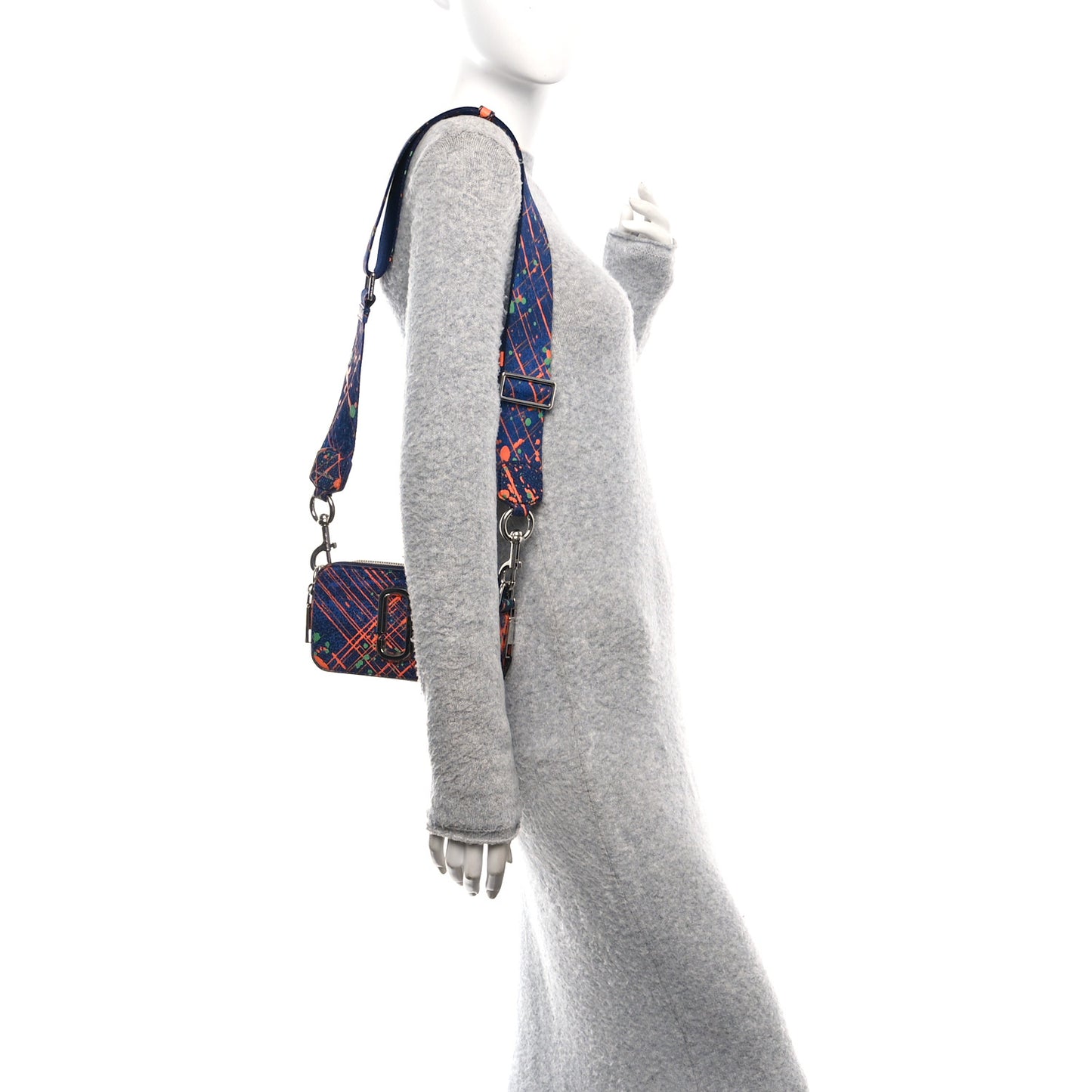 Calfskin Paint Splatter Snapshot Camera Bag Eclipse