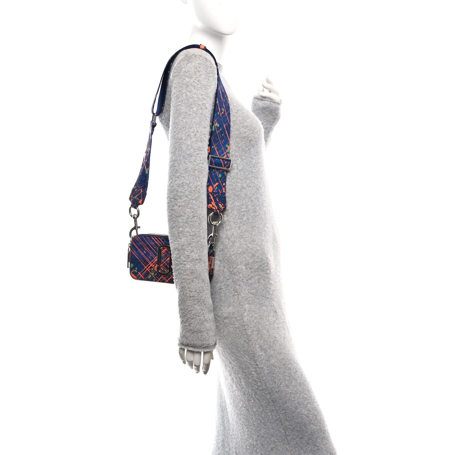 Marc Jacobs Calfskin Paint Splatter Snapshot Camera Bag Eclipse 2 of 10