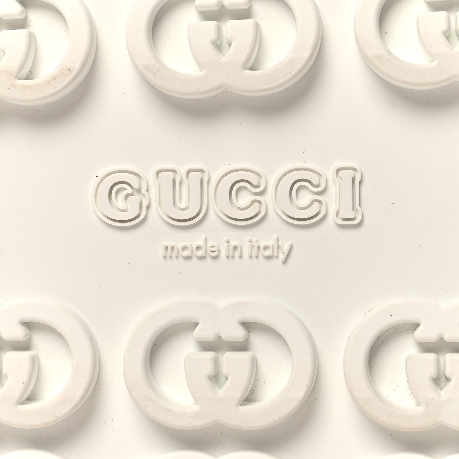 Gucci Glitter Rubber Womens Interlocking G Platform 42mm Slide Sandals 35 Silver 8 of 9