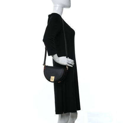 Fendi Vitello King Plexiglass Moonlight Shoulder Bag Black 2 of 11