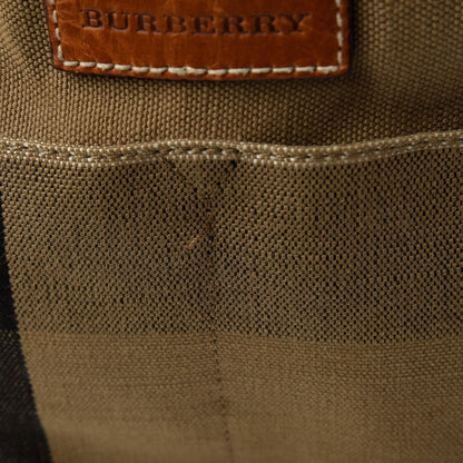 Burberry Canvas Mega Check Medium Susanna Hobo Saddle Brown 13 of 14