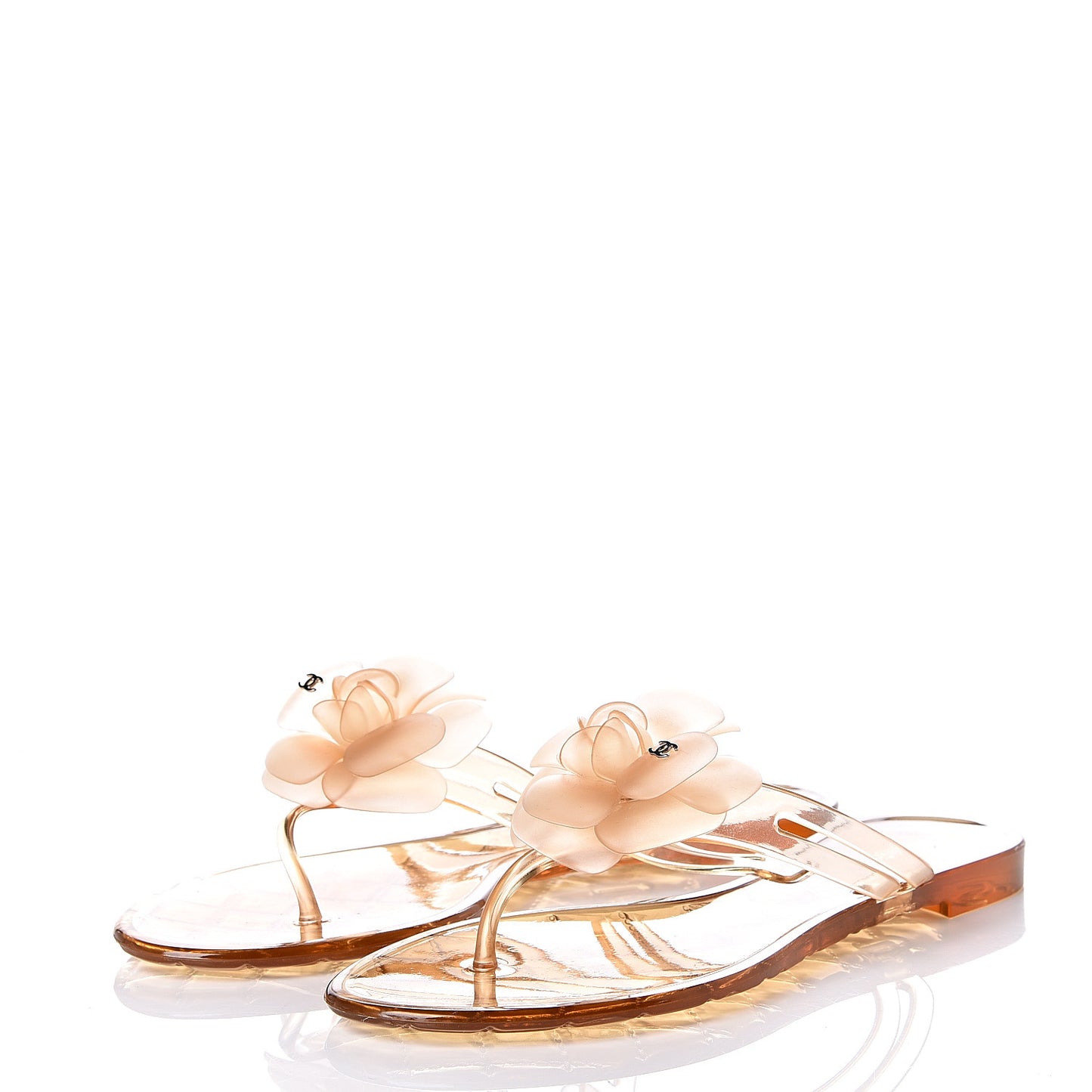 Jelly Camellia Thong Sandals 39 Rose Clair