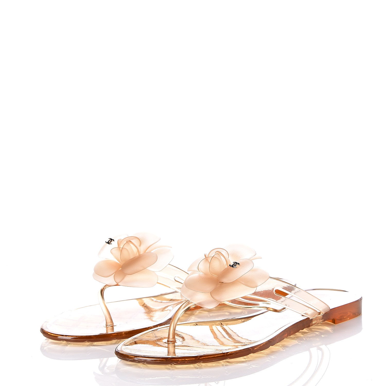 Chanel Jelly Camellia Thong Sandals 39 Rose Clair 2 of 10