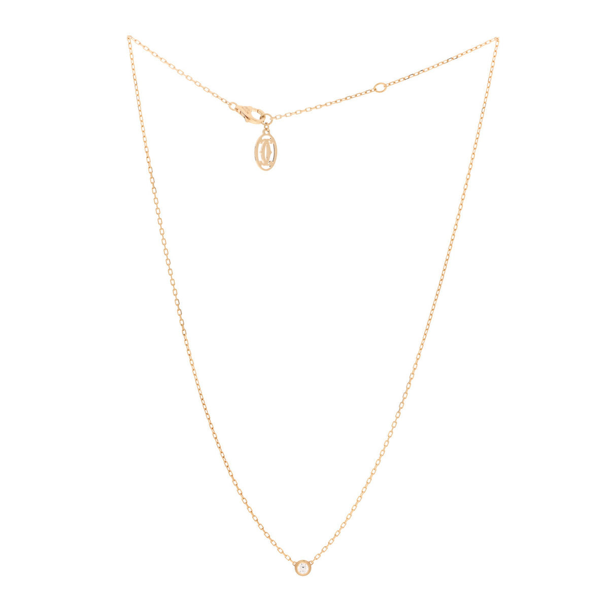 18K Yellow Gold Diamond SM D'Amour Pendant Necklace