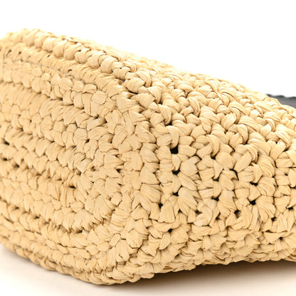 Stella McCartney Raffia Falabella Small Half & Half Shoulder Bag Black 10 of 10