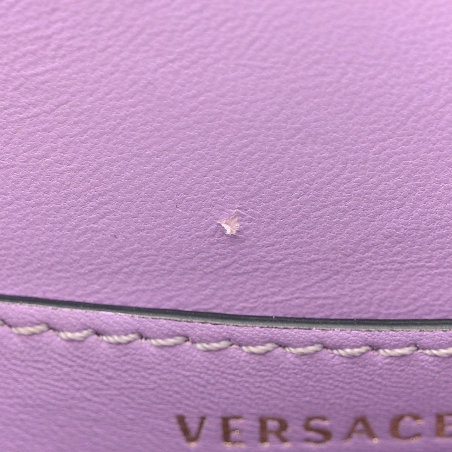 Versace Calfskin Medusa Small Top Handle Handbag Lilac 10 of 11