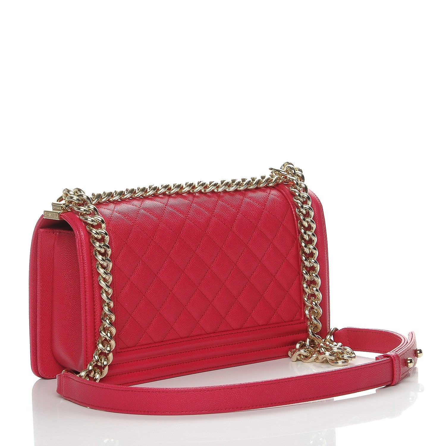 Chanel Caviar Quilted Medium Boy Flap Fuchsia 3 of 8