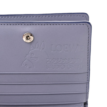 Loewe X HOWLS MOVING CASTLE Satin Calfskin Calcifer Compact Zip Wallet Marine 7 of 13
