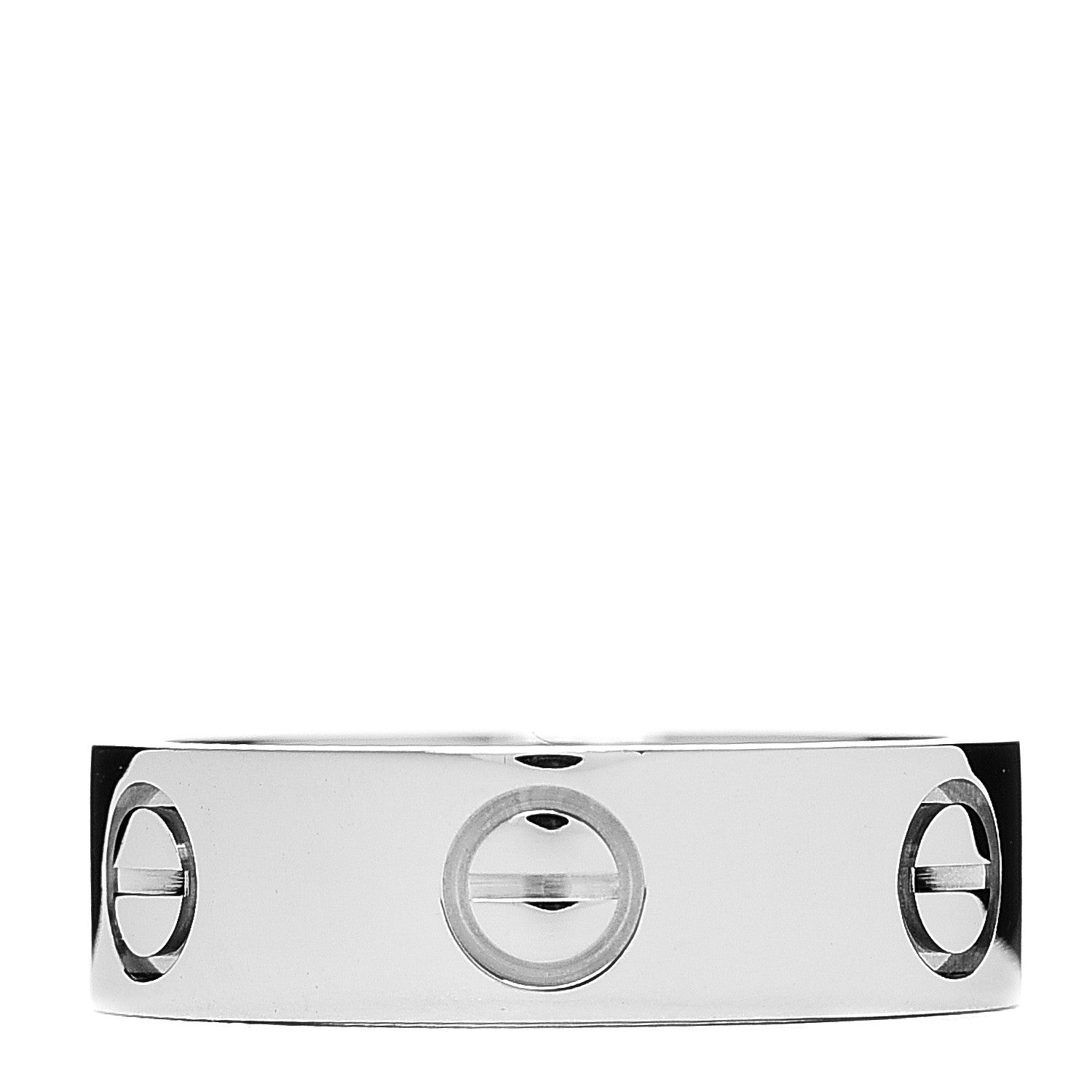 Cartier 18K White Gold 5.5mm LOVE Ring 50 5.25 1 of 4