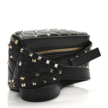 Valentino Garavani Nappa Rockstud Spike Belt Bag 85 Black 3 of 8