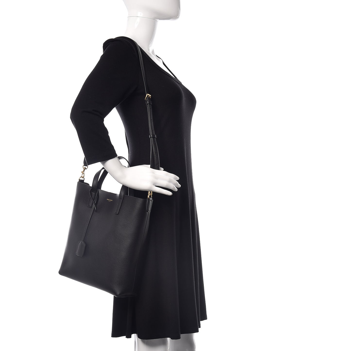 Calfskin Toy Shopping Tote Black