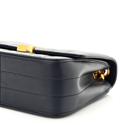 Saint Laurent Lambskin Matelasse Monogram Medium Vicky Chain Bag Blue 10 of 12