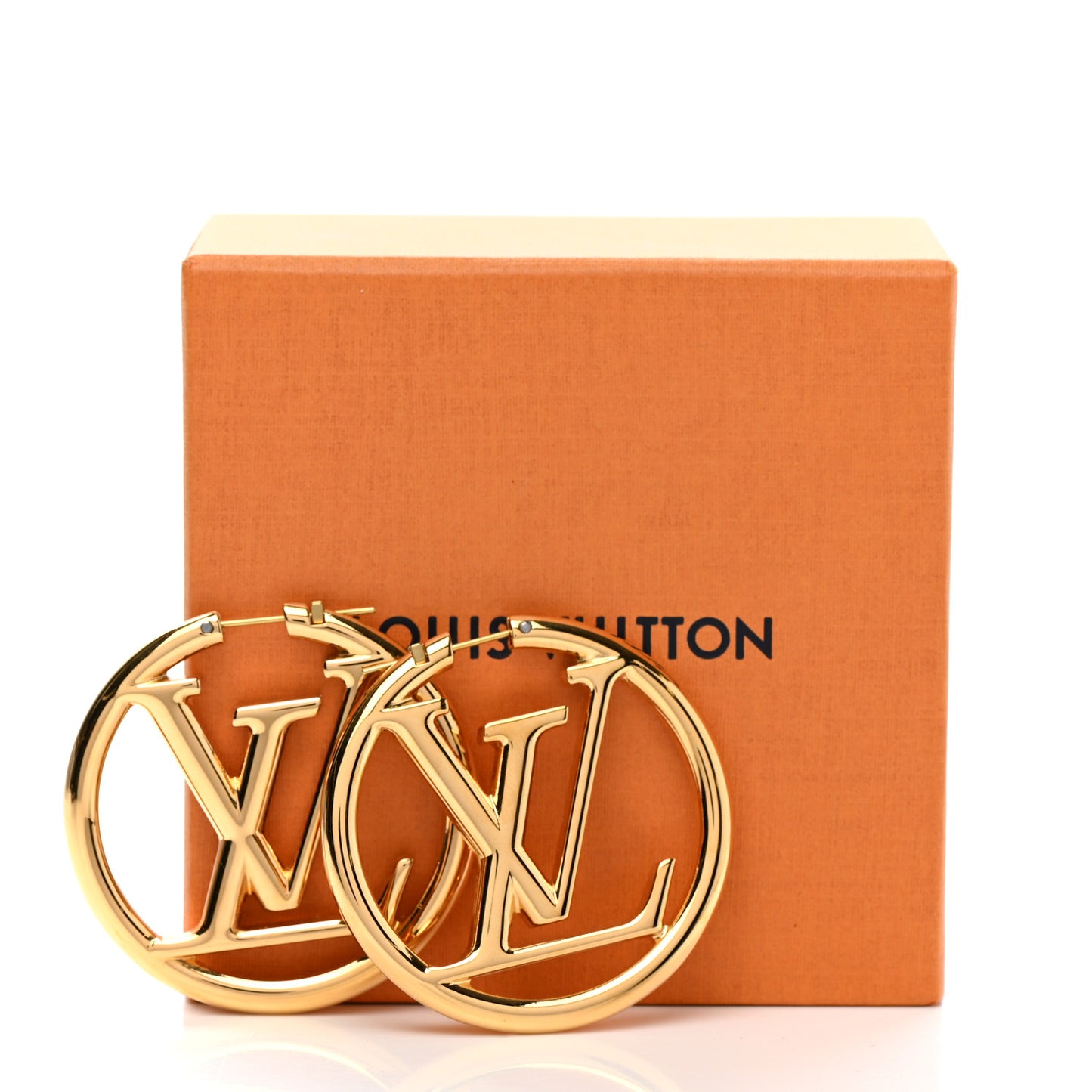 Metal Louise Hoop Earrings Gold