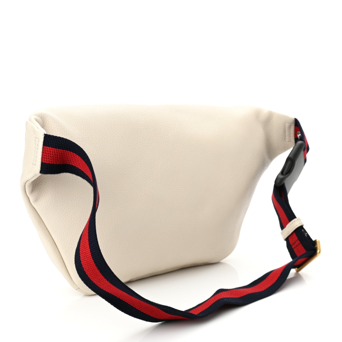 Grained Calfskin Logo Belt Bag White