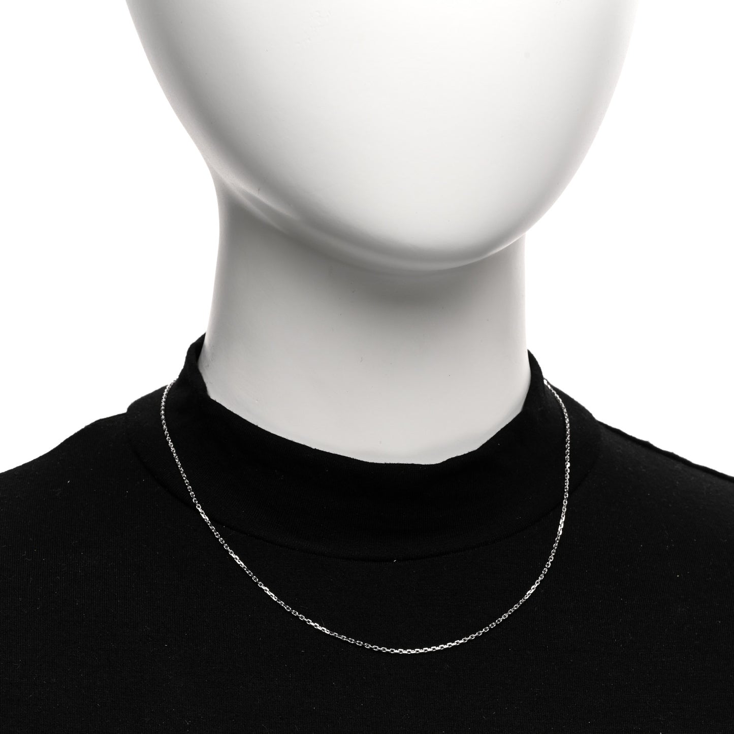18K White Gold Trace Chain Necklace