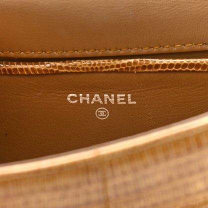 Chanel Lizard Square Quilted Extra Mini Flap Beige 6 of 11