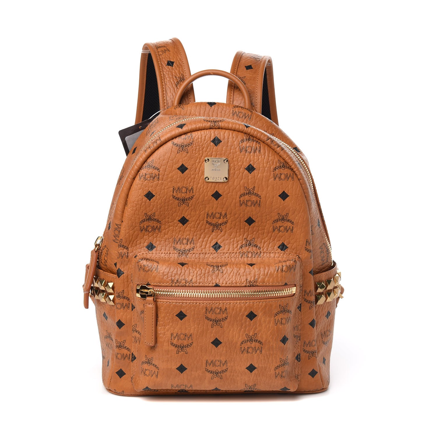Visetos Small Side Stud Stark Backpack Cognac