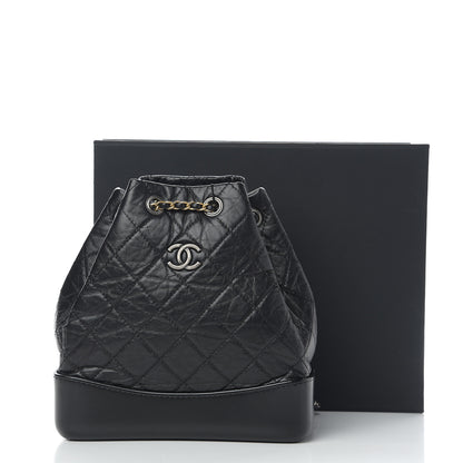 Chanel Aged Calfskin Quilted Small Gabrielle Backpack Black 10 of 10