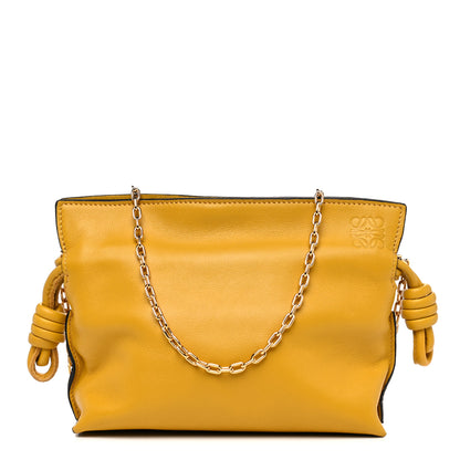 Loewe Calfskin Nano Flamenco Knot Bag Mustard 1 of 8