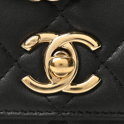 Chanel Lambskin Quilted Trendy CC Wallet On Chain WOC Black 9 of 11