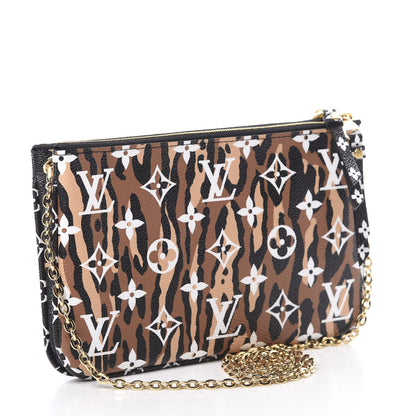 Louis Vuitton Monogram Giant Jungle Pochette Double Zip Black 3 of 11