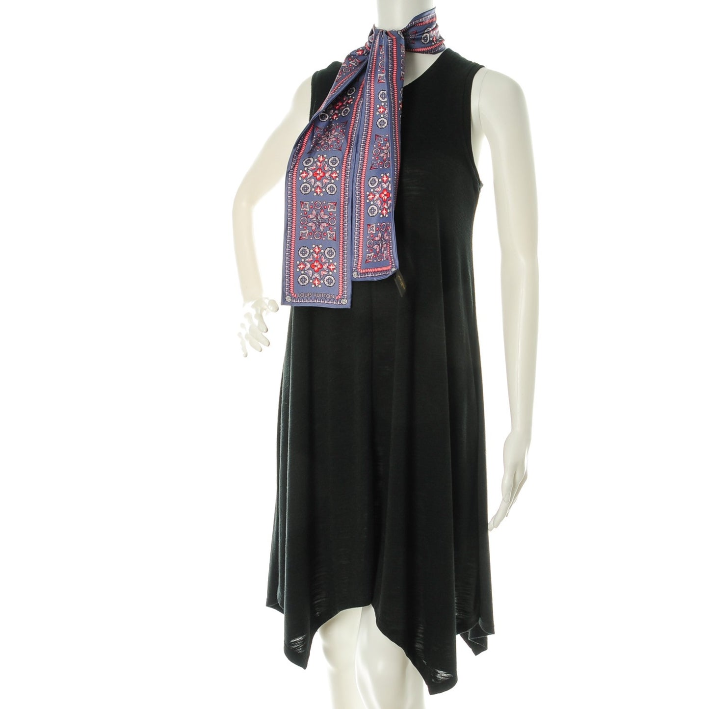 Silk Monogram Giant Lvrtual Flowers Bandeau Denim