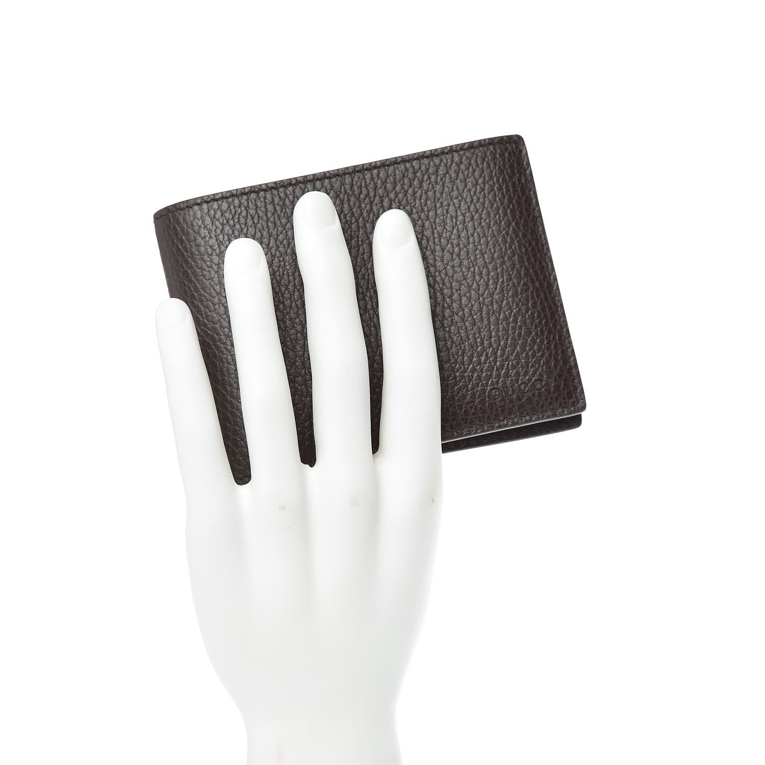Gucci Dollar Calfskin Bi-Fold Wallet Dark Brown 2 of 9