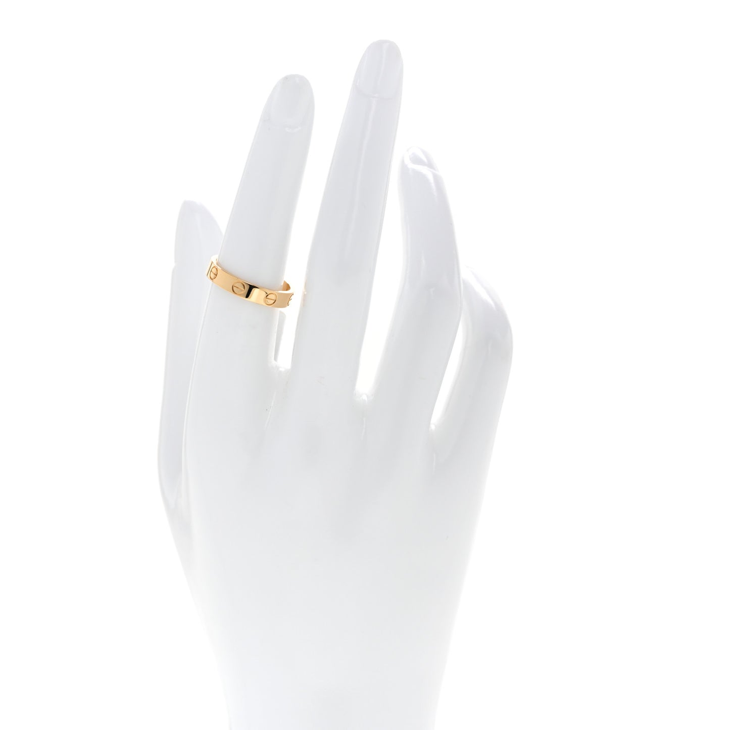 18K Yellow Gold 3.5mm LOVE Wedding Band Ring 53 6.5