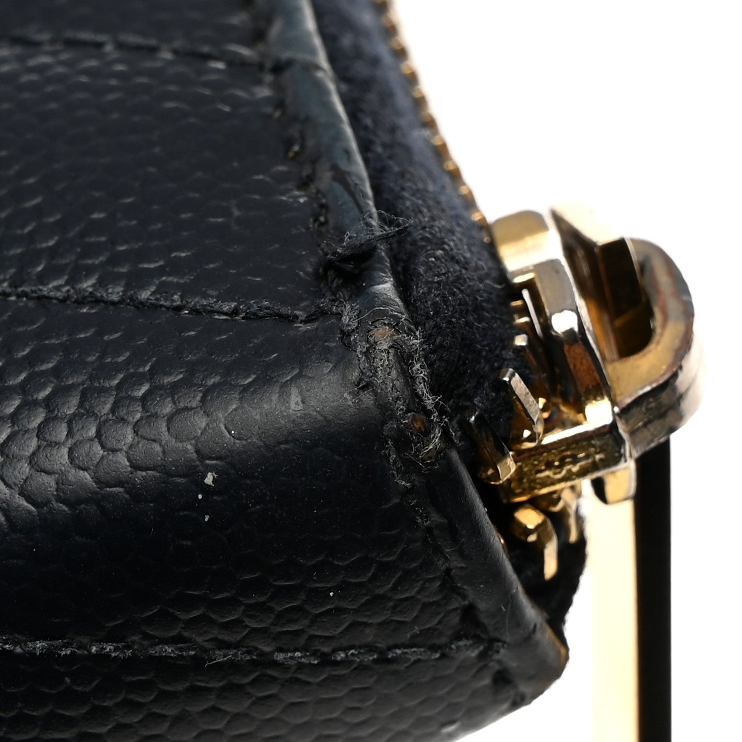Saint Laurent Grain De Poudre Matelasse Chevron Monogram Zip Around Wallet Navy 10 of 10