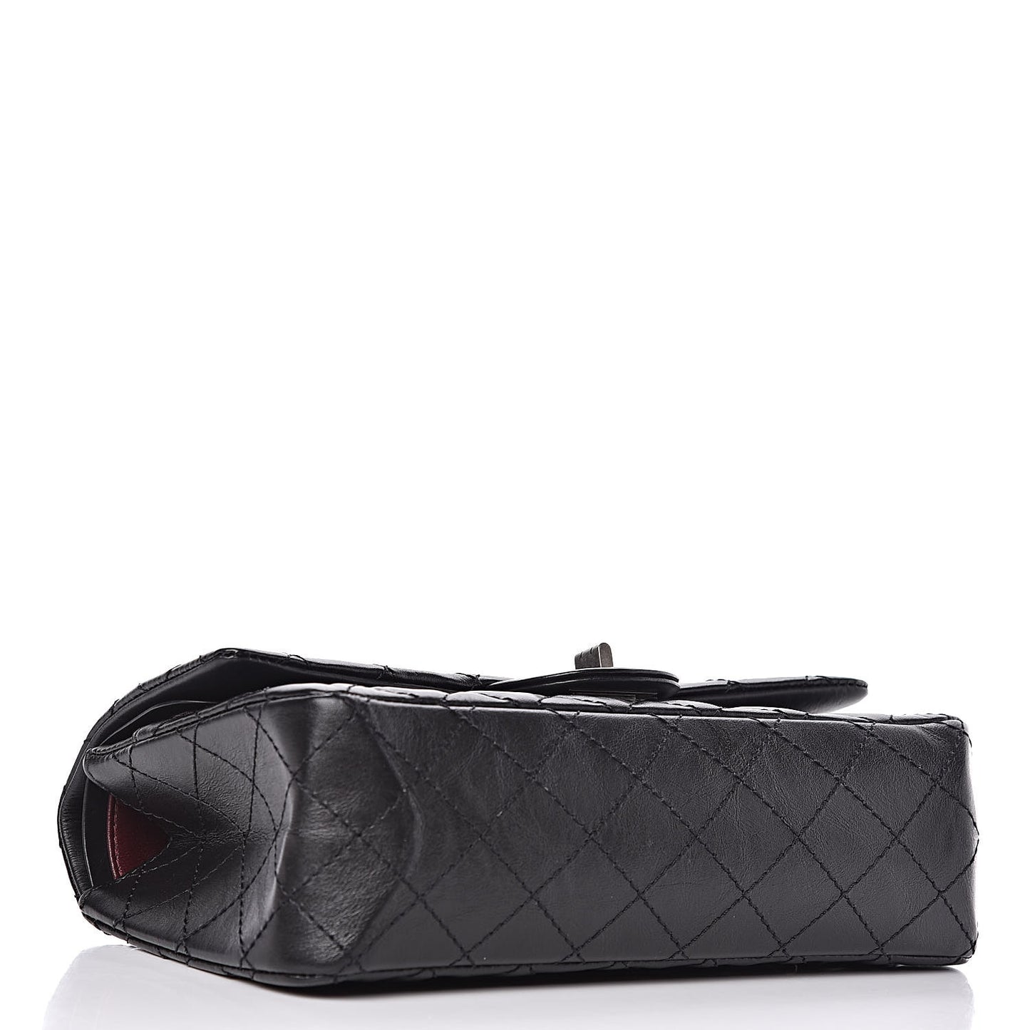 Aged Calfskin Quilted 2.55 Reissue 225 Flap Black