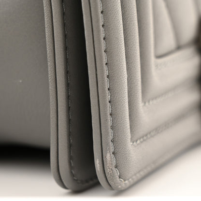 Chanel Calfskin Chevron Quilted Small Boy Flap Grey 11 of 12