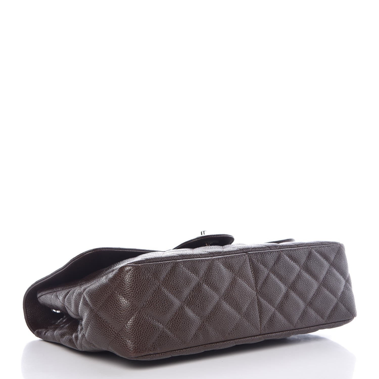 Chanel Caviar Quilted Jumbo Single Flap Dark Brown 4 of 10